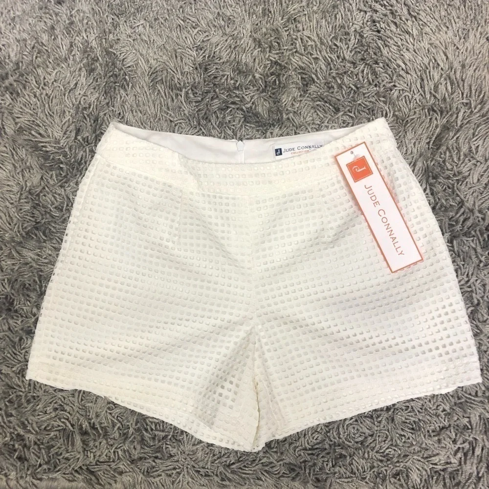 Jude Connally White Lace Lily Short NWT Sz XS